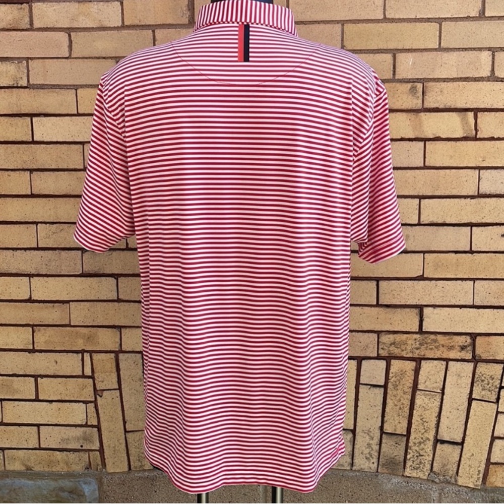 RHOBACK red white Golf Polo Shirt Large L